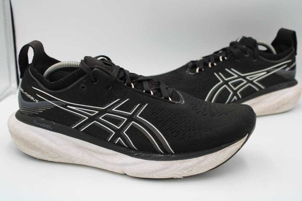 Size 10 - ASICS Gel-Nimbus 25Black Pure Silver (Women's) - 1012B356-001